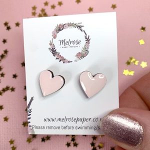 Geometric Heart Stud (Multiple Colours)