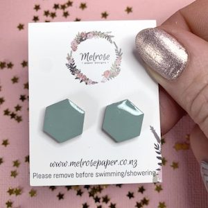 Geometric Hexagonal Stud (Multiple Colours)