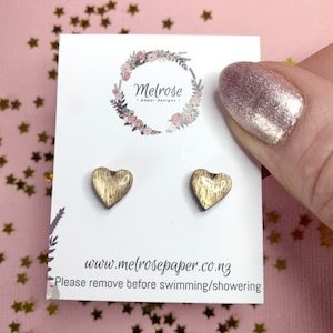 Geometric MINI Heart Stud (Multiple Colours)