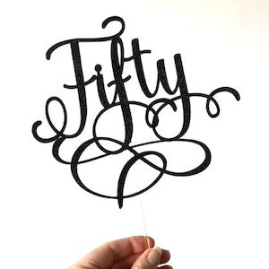 Calligraphy Cake Topper (Custom Text)