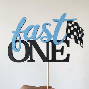 Fast one cake topper