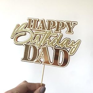 Happy Birthday Name Cake Topper