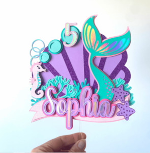 Cake and Cupcake Toppers: Mermaid Dream Cake Topper