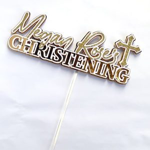 Christening/Baptism Cake Topper