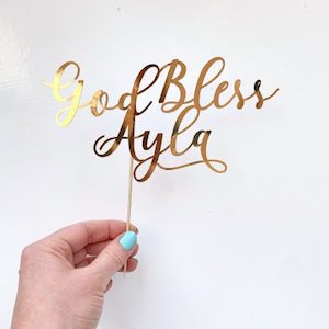 God Bless Cake Topper