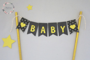 Baby Cake Bunting Topper