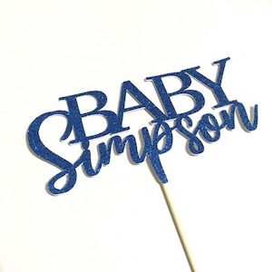 Baby Surname Cake Topper