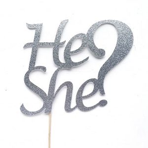 He or She Cake Topper