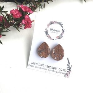 Earrings: Tear Drop Bronze