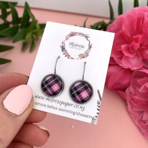 GINGHAM French Lever Pink/Black