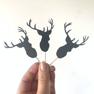 Deer Head Cupcake Toppers