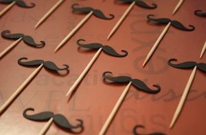 Moustache Cupcake Toppers – Set of 10