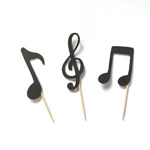 Music Note Cupcake Toppers