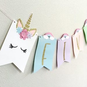 Products: Personalised Unicorn Banner