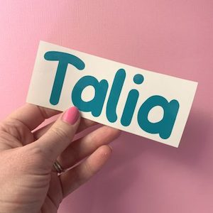 Name Vinyl Decal (single)