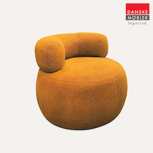 Tash Swivel Boucle Armchair - Orange