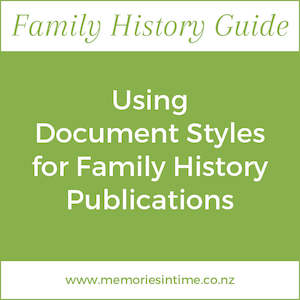 Using Document Styles for Family History Publications