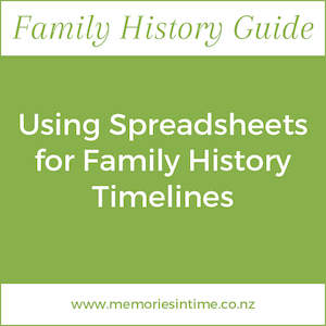 Using Spreadsheets for Family History Timelines