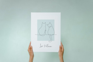 Minimalistic Cat Print