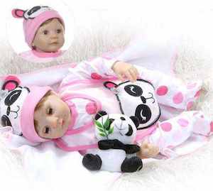 55cm New Born Dementia Doll 1kg – Opening & Closing Eyes – Pinky