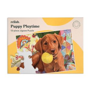 Puppy Playtime Relish Tray Jigsaw Dementia Puzzle – 13 Piece