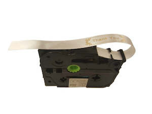 Brother Label Makers: Ribbon Tape Gold on White 4m