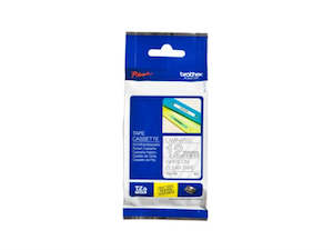 Laminated tape white on clear 12mm x 8m