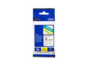 Laminated tape black on clear 9mm x 8m