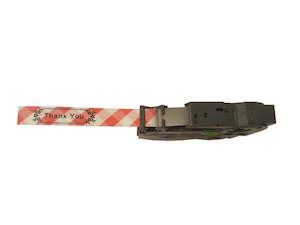 Laminated tape Black on Red Gingham 4m