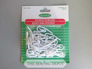 Curtain Supplies: Curtain Hooks - 25pk