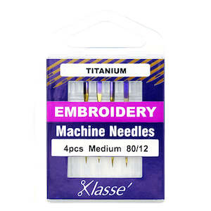 Klasse' Home Sewing Machine Needles - Embroidery Titanium