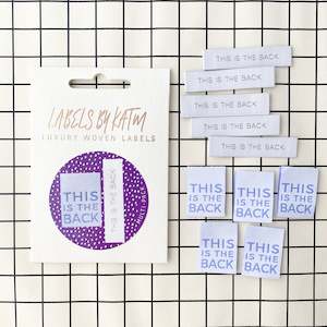 Woven Labels - "This is the Back" Dual Pack