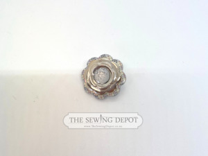 Gold and Tartan Multi-Layered Flower Button