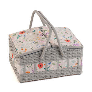 Mending Care Repair: Large Sewing Basket - Wildflower Print