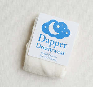 Socks And Singlets: Dapper Dreamwear Wool Baby Socks - Natural