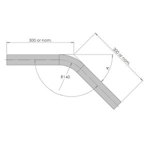 Fabricated metal product manufacturing: Rail Bend 32NB, Untreated Or Galvanised, Mild Steel