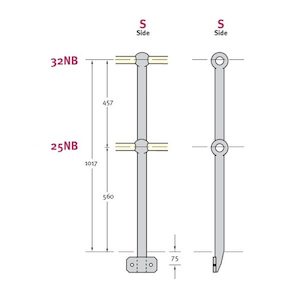 Side Stanchion, Untreated Or Hot Dip Galvanised, Mild Steel