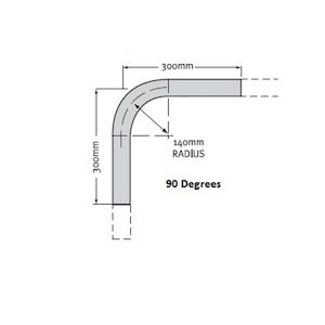 Rail Bend 40NB Medium Mild Steel