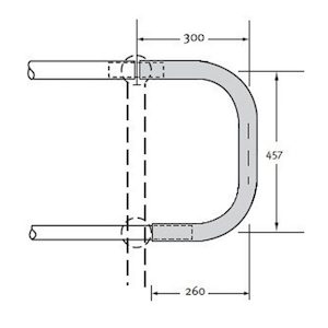 Horizontal Closure Bend 40NB Medium Mild Steel (H40G)