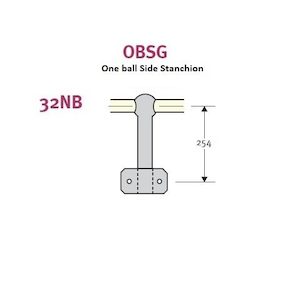 Fabricated metal product manufacturing: One Ball Side Stanchion, Hot Dip Galvanised, Mild Steel