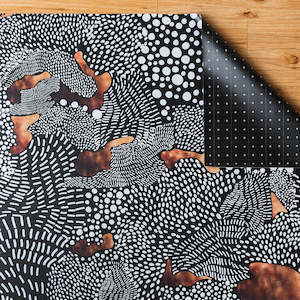 MESS MAT - Black, White & Copper