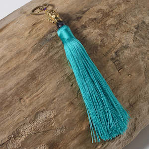 Kuningan Bag Tassel / Key Ring (Turquoise)