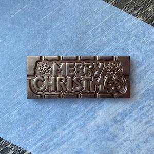 Dark Chocolate and Strawberry Merry Christmas Bar