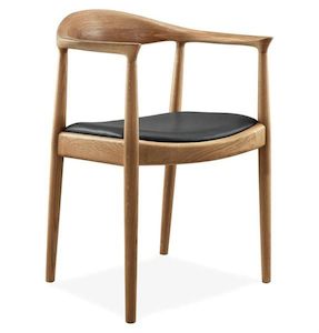 Furniture: Replica Kennedy (Round) Chair with Top Grain Leather, 3 color available now