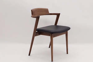 Furniture: Replica Zig zag Dining Chair with Top Grain Leather, 2 color