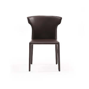 Furniture: Modern Design Bridle Leather Dining Chair #803,coffee color available now