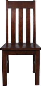 Furniture: High Quality 100% Solid Oak Dining Chair, dark color