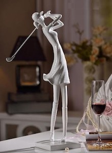 Furniture: Resin Golf Girl/Boy Ornament