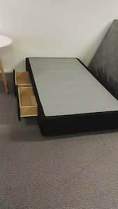 Furniture: NZ-made bed base with drawers, 4 sizes SINGLE -QUEEN, 9 clours