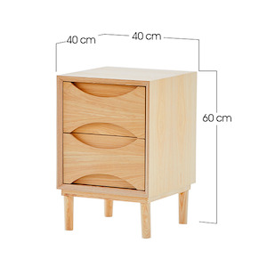 Vodder Bedside Cabinet 3 clours avaliable.